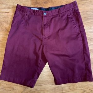 VOLCOM Dark Red Shorts Size 33 with 10 inch inseam